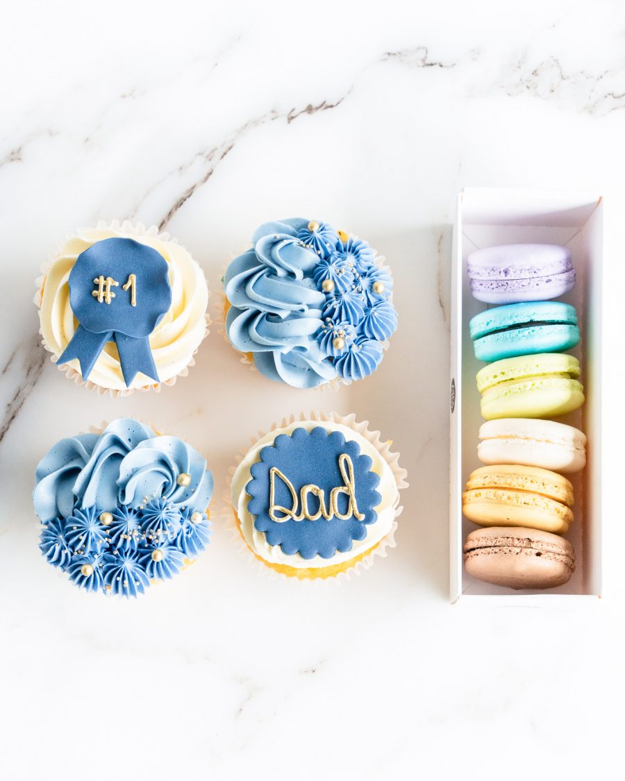 Father's Day Cupcake and French Macaron Gift box
