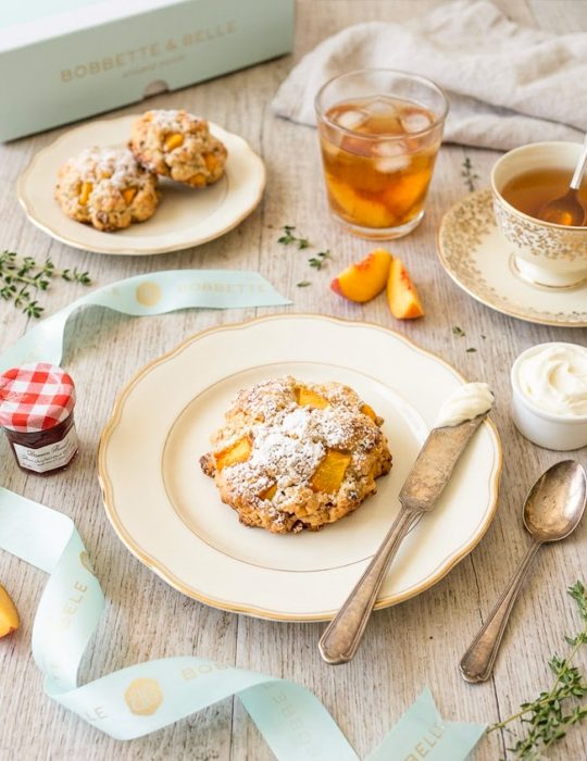 Peach Cobbler Scone Boxes & Trays